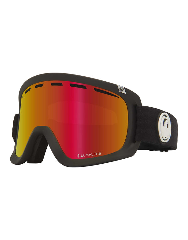 Dragon D1 OTG Ski Goggles + Spare Lens-Split / Lumalens Red Ion + Lumalens Rose Spare Lens-Standard Fit-aussieskier.com