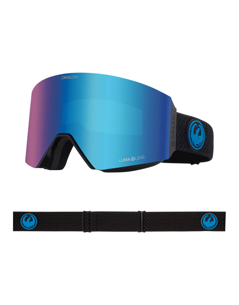 Dragon RVX Mag Ski Goggles-Split / Lumalens Blue Ion Lens + Lumalens Amber Spare Lens-aussieskier.com