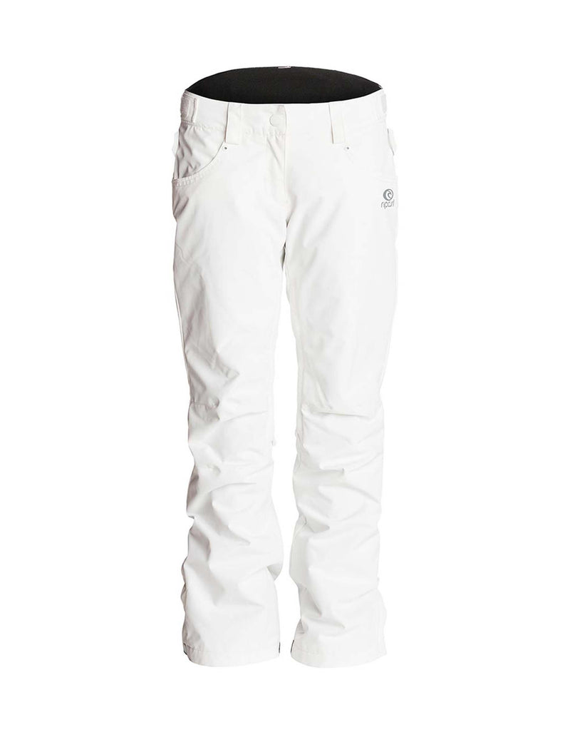 Rip Curl Qanik Womens Ski Pants-Small-Optical White-aussieskier.com