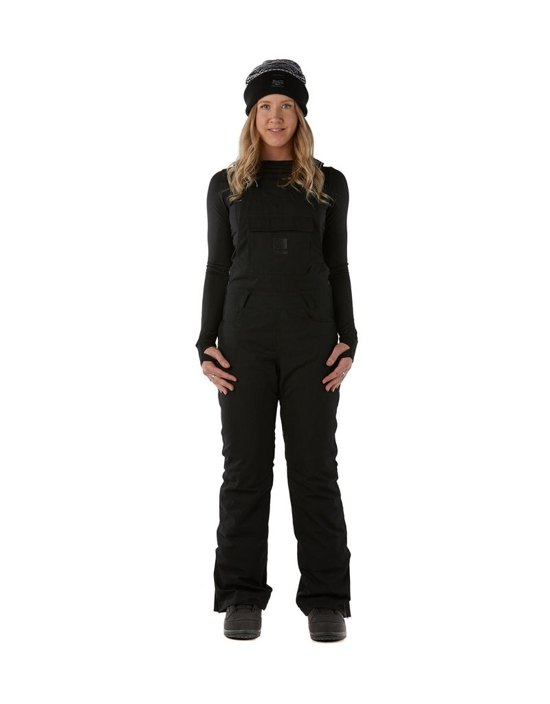 Rojo Snow Day Bib Womens Ski Pants-X Small-True Black-aussieskier.com