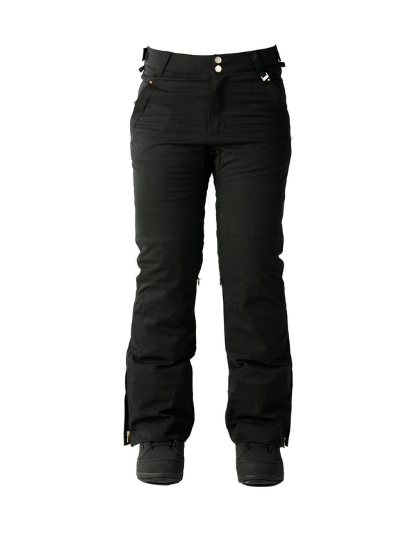 Rojo Stretch Jean Womens Ski Pants-8-True Black-aussieskier.com