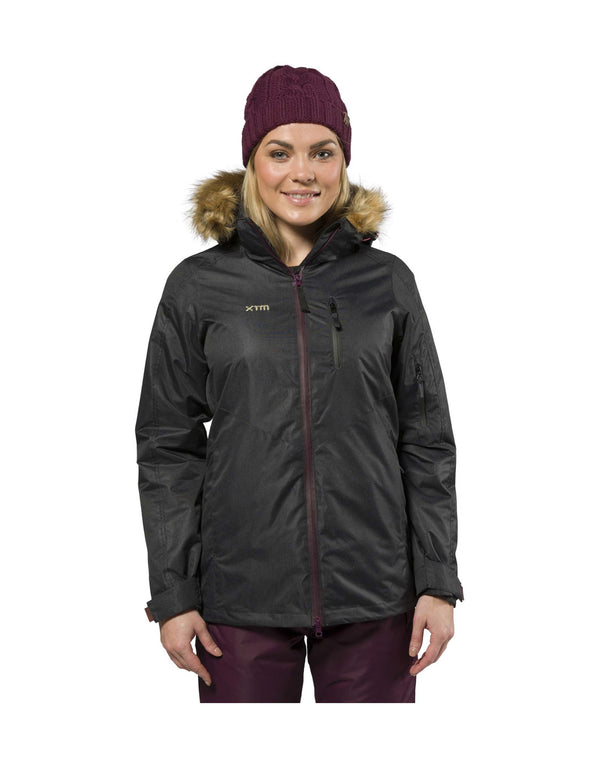 XTM Olena Womens Ski Jacket-8-Black Denim-aussieskier.com