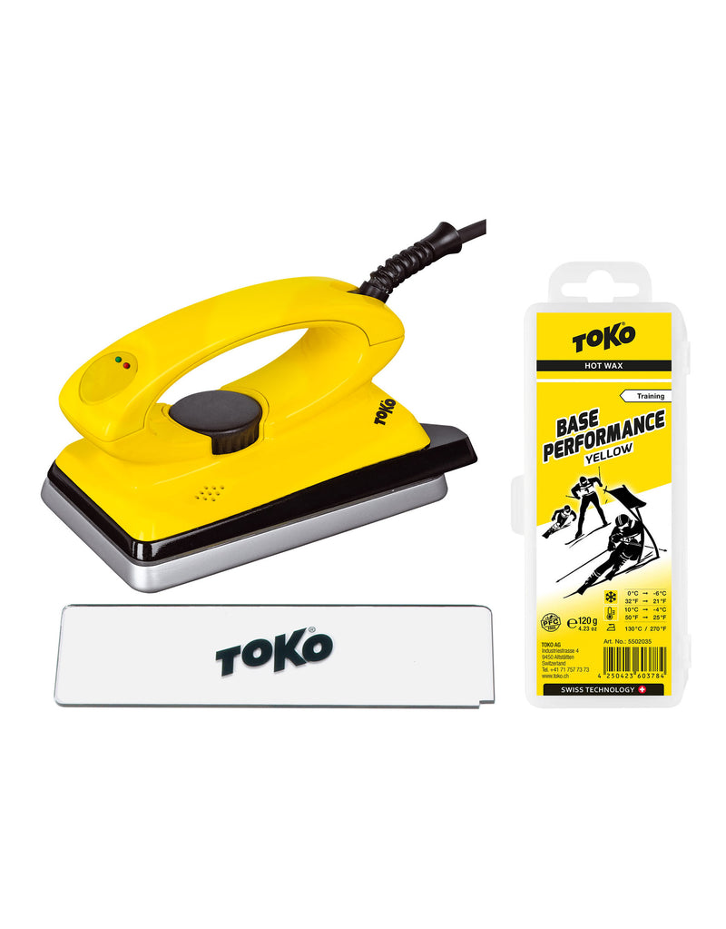 Toko T8 Waxing Iron, Wax & Scraper Package-Yellow (-4 to 0°C)-aussieskier.com