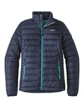 Patagonia Womens Down Sweater Jacket-Medium-Navy Blue w/ Strait Blue-aussieskier.com