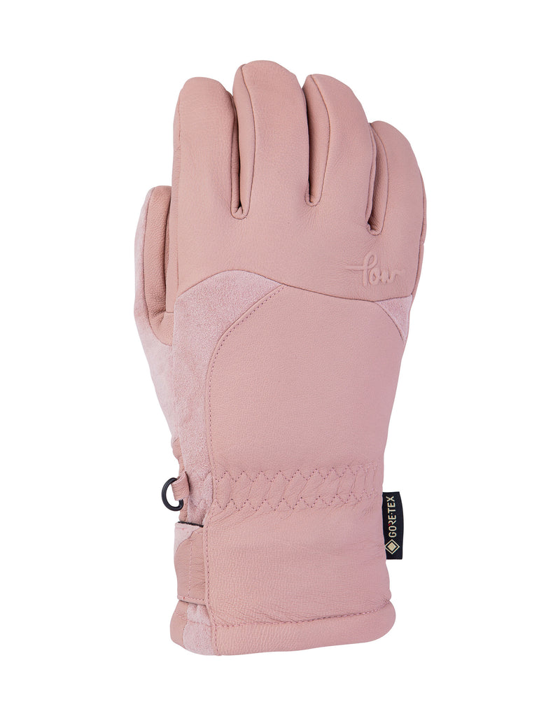 POW Stealth Womens Gloves-X Small-Misty Rose-aussieskier.com