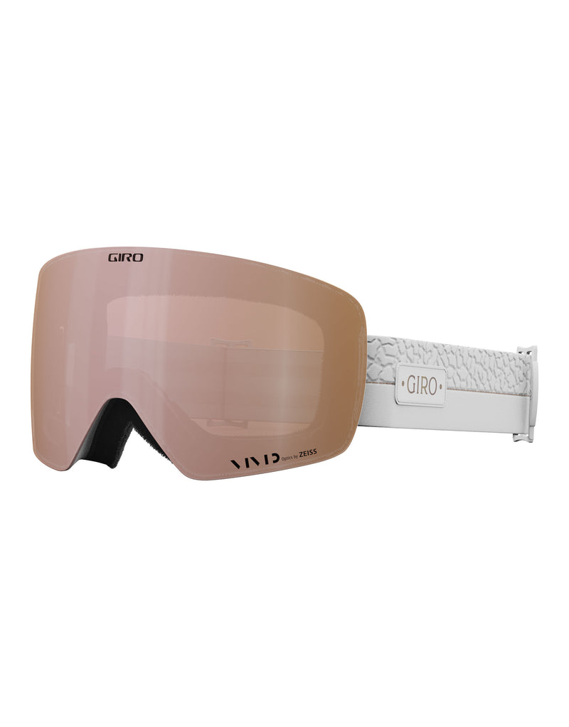 Giro Contour RS Ski Goggles-Standard Fit-White Craze / Vivid Rose Gold Lens + Vivid Infrared Spare Lens-aussieskier.com